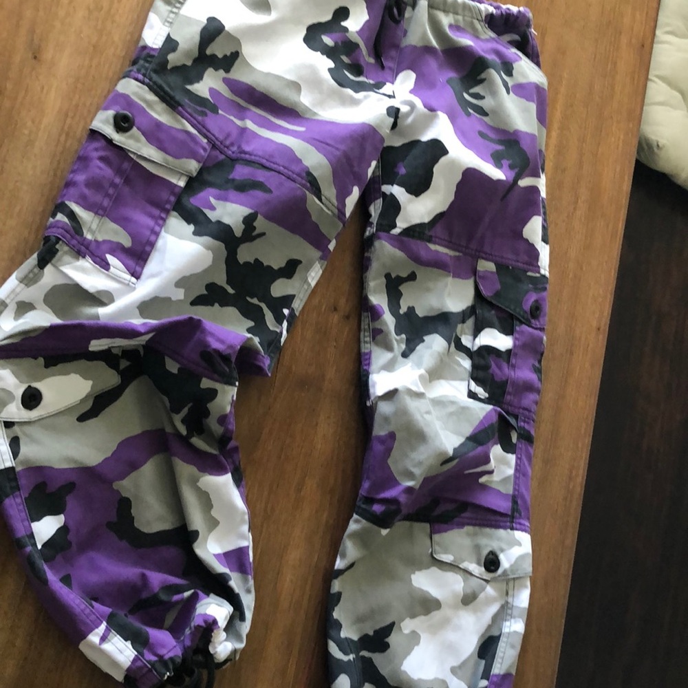 Rothco camo pants purple sz xs draw string